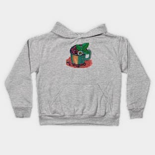 Big Mug with Wild Strawberries Kids Hoodie